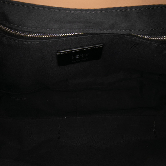 Pre-Loved Fendi Large Zucca and Pequin Canvas Convertible Baguette Satchel - Picture 4 of 11